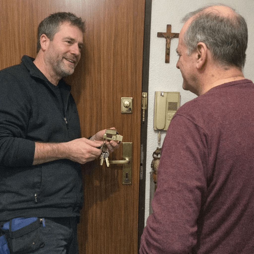 Gründer Simon Maier bei der Kundenberatung vor Ort